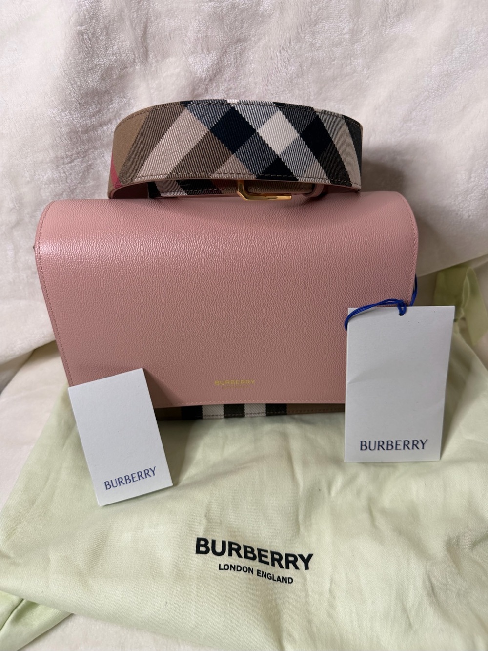 Burberry Derby Calfskin Mackford Crossbody Bag